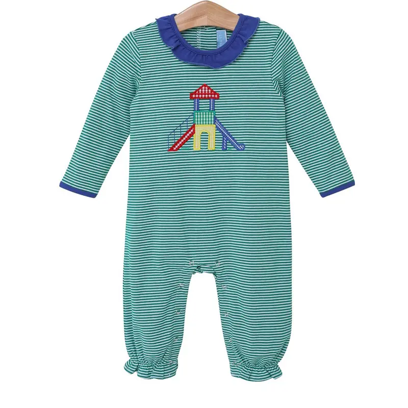 Ruffle-Detail Playground Applique Romper 1