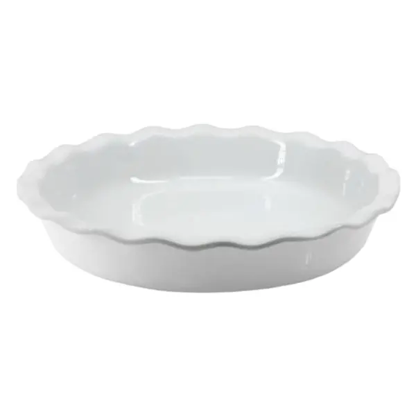 Ruffled Edge Porcelain Pie Plate 1