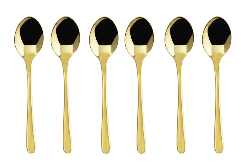 Sambonet Taste Gold-Plated Teaspoons – 6-Piece Pvd-Coated Set 1