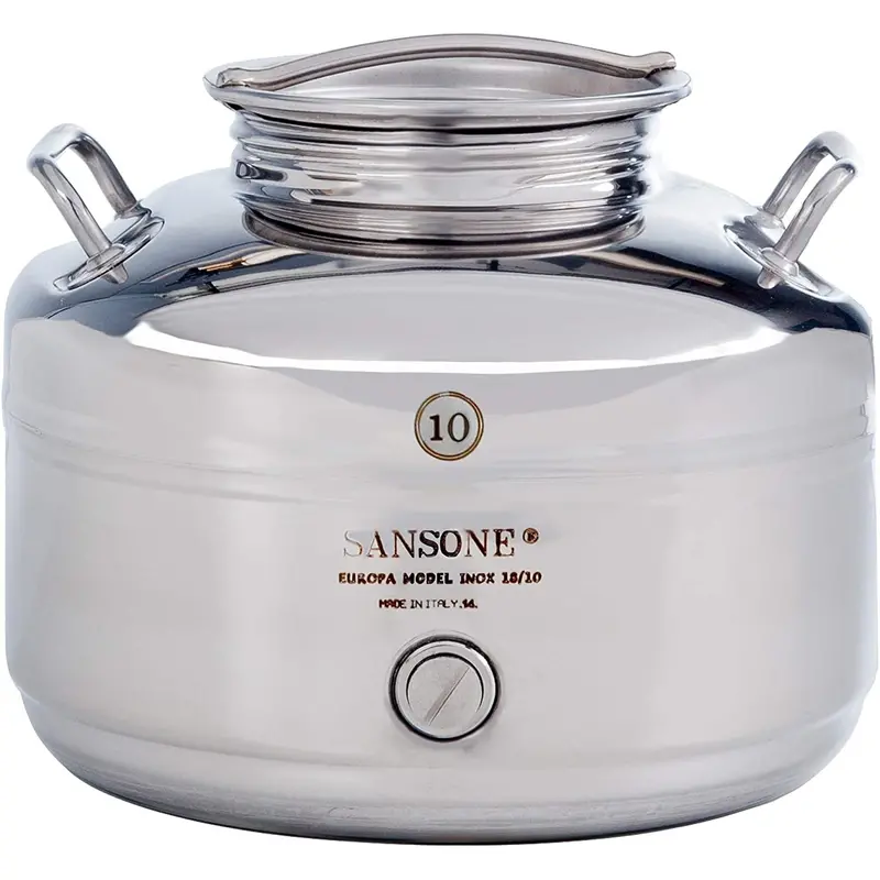 Sansone Europa 10L Stainless Steel Oil Container – Nsf Compliant, Italian-Made 1