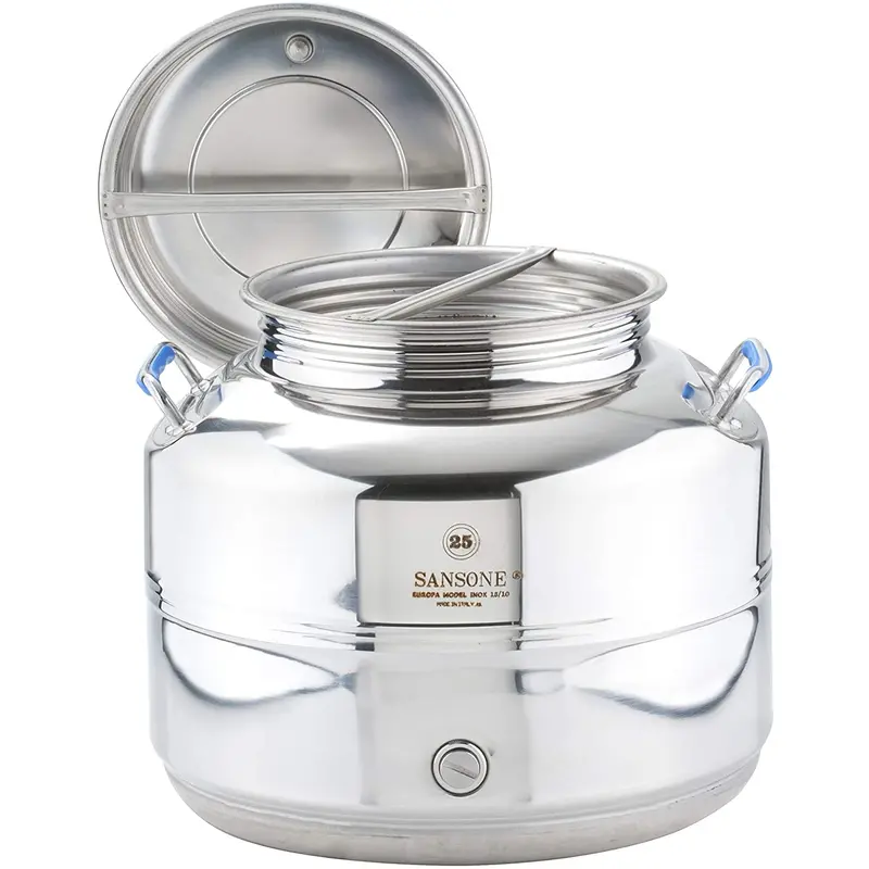 Sansone Europa 25L Stainless Steel Storage Canister – Nsf Certified For Olive Oil, Made In Italy 1