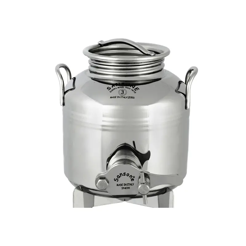 Sansone Honey Dispenser – 3L Stainless Steel Canister With Nsf-Certified Spigot, Made In Italy 1