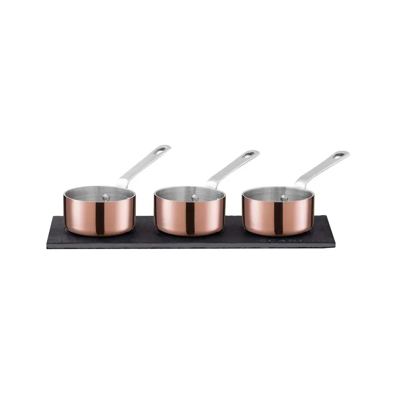Scanpan Maitrê Mini Saucepan Set – 6 Cm (0.08 L), Slate Board Included 1