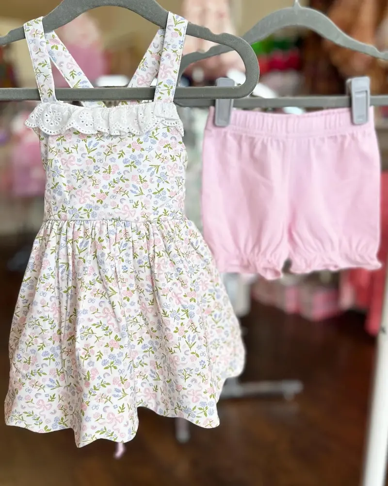 Serendipity Clothing Co. Springtime Blues Scallop Tunic And Bloomer Set 1