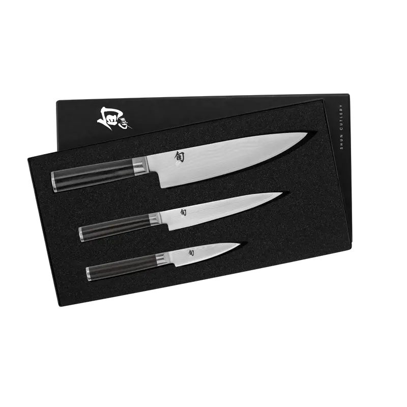 Shun Classic 3-Piece Starter Knife Set – Chef’S, Paring & Utility Blades, Made In Japan 1