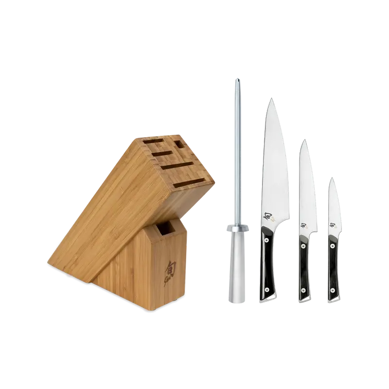 Shun Kazahana 5-Piece Knife Block Set – Slimline Design, Made In Japan 1