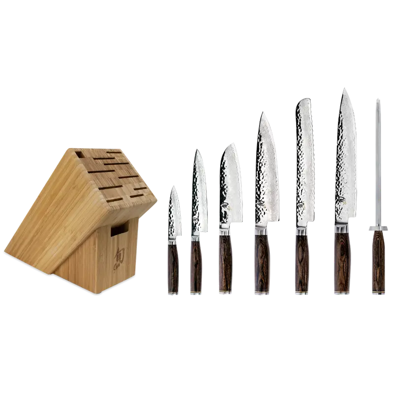Shun Premier 8-Piece Starter Knife Block Set – Japanese-Made Precision Cutlery 1