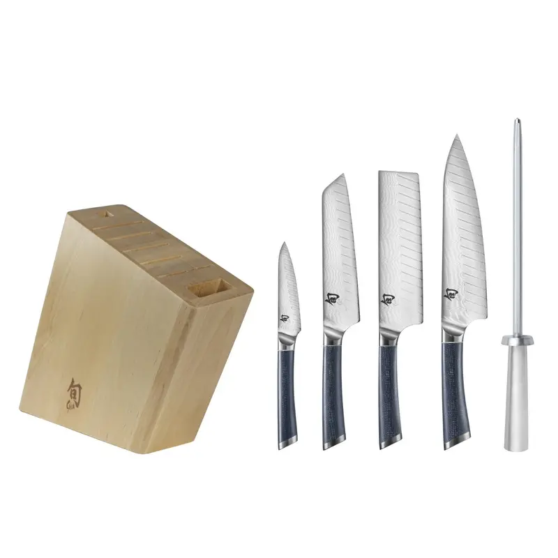 Shun Shiranami 6-Piece Knife Block Set – Japanese-Made Starter Collection 1