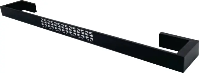 Single-Bar Towel Holder In Matte Black 1
