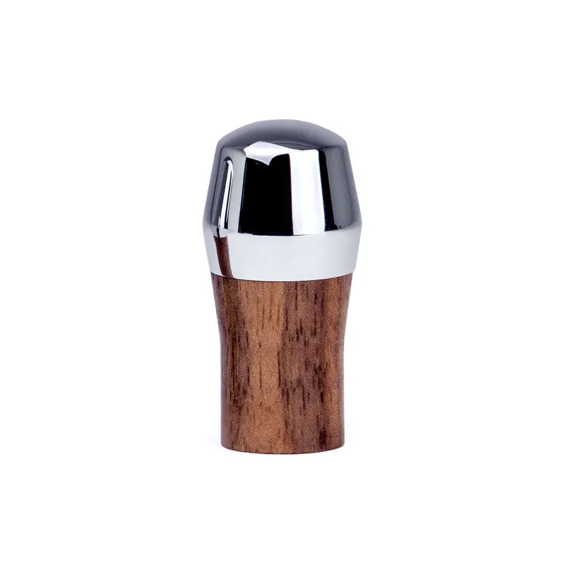 Single Wood Joystick Control Knob With Chrome Accent 1