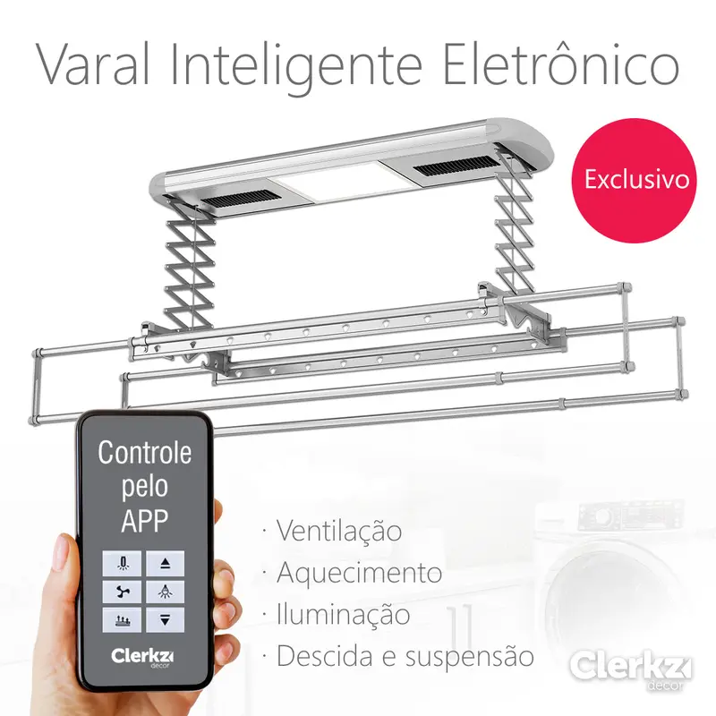 Smart Electronic Clothesline With App Control – 220V 1