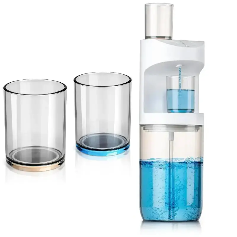 Smart Mouthwash Dispenser – Touchless Automatic Pump With Leak-Proof Seal + Two Travel Cups 1