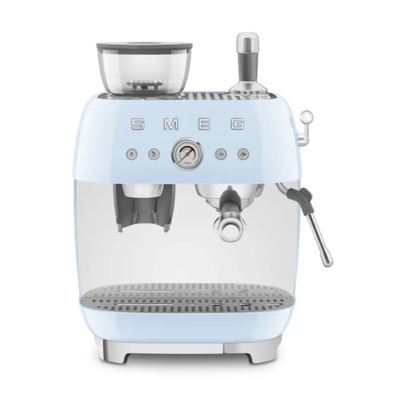 Smeg Egf03Pbeu Integrated Grinder Espresso Machine In Pastel Blue 1