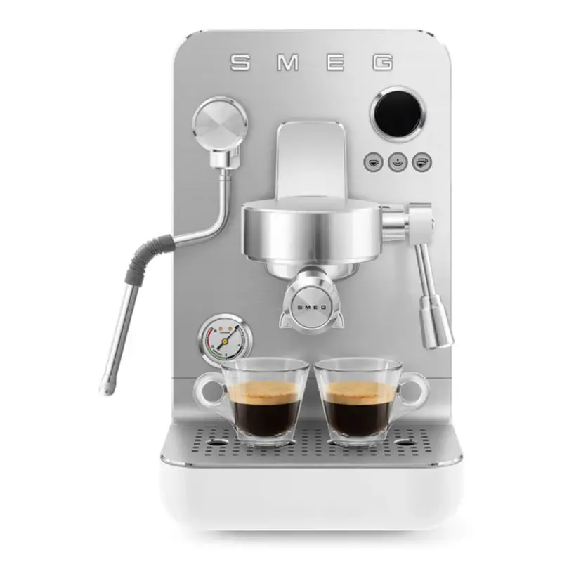 Smeg Emc02Whmeu Compact Mini Espresso Machine – 1.7L Boiler – Sleek White 1