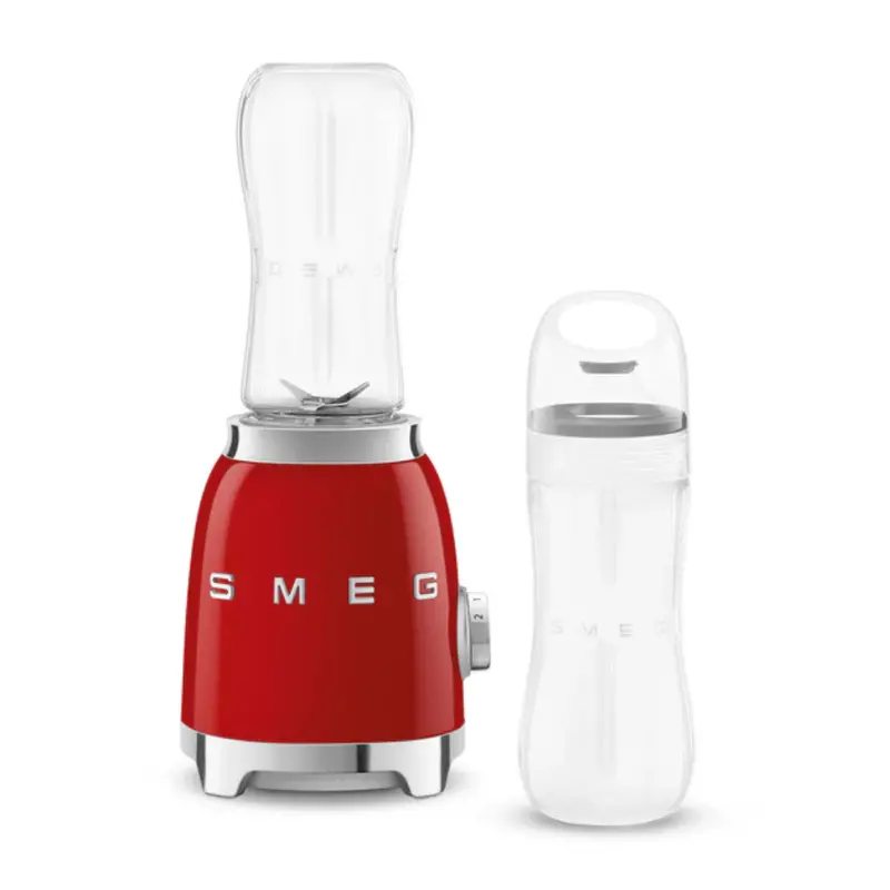 Smeg Pbf01Rdeu Compact Single-Serve Blender – 600Ml Red Tritan Renew Jar 1