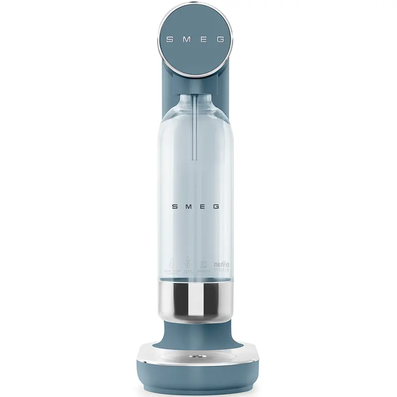 Smeg Skc01Sbm Sparkling Water Dispenser — 1L Tritan Renew Bottle In Storm Blue 1