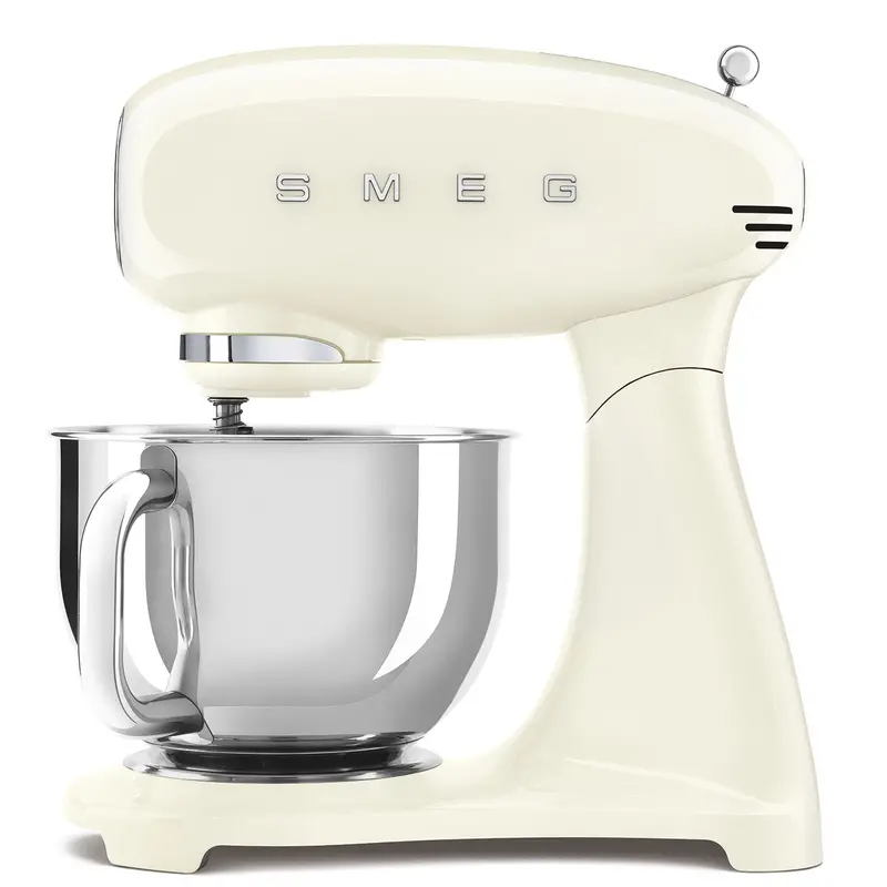 Smeg Smf05Creu Stand Mixer – Stainless Steel Bowl (4.8L), Cream Retro Design 1