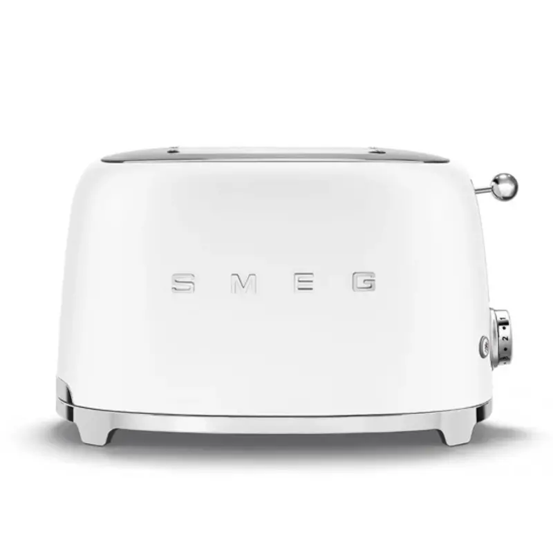 Smeg Tsf01Whmeu 2-Slice Toaster – Matte White Design – Customizable Shade Settings 1