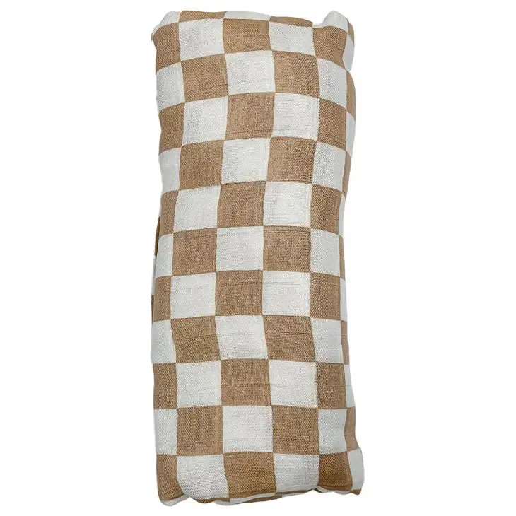 Soft Checkered Muslin Baby Swaddle Blanket 1