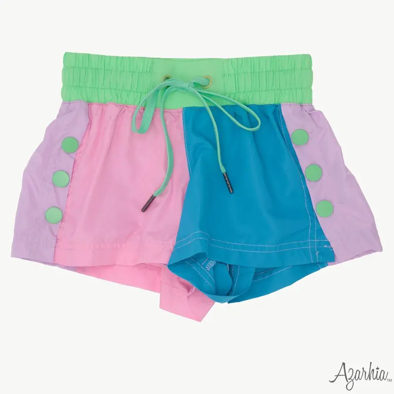 Soft Pastel Block-Design Short For Children 1