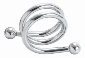 Spiral Chrome Napkin Rings – 6-Piece Modern Table Accessory Set 1