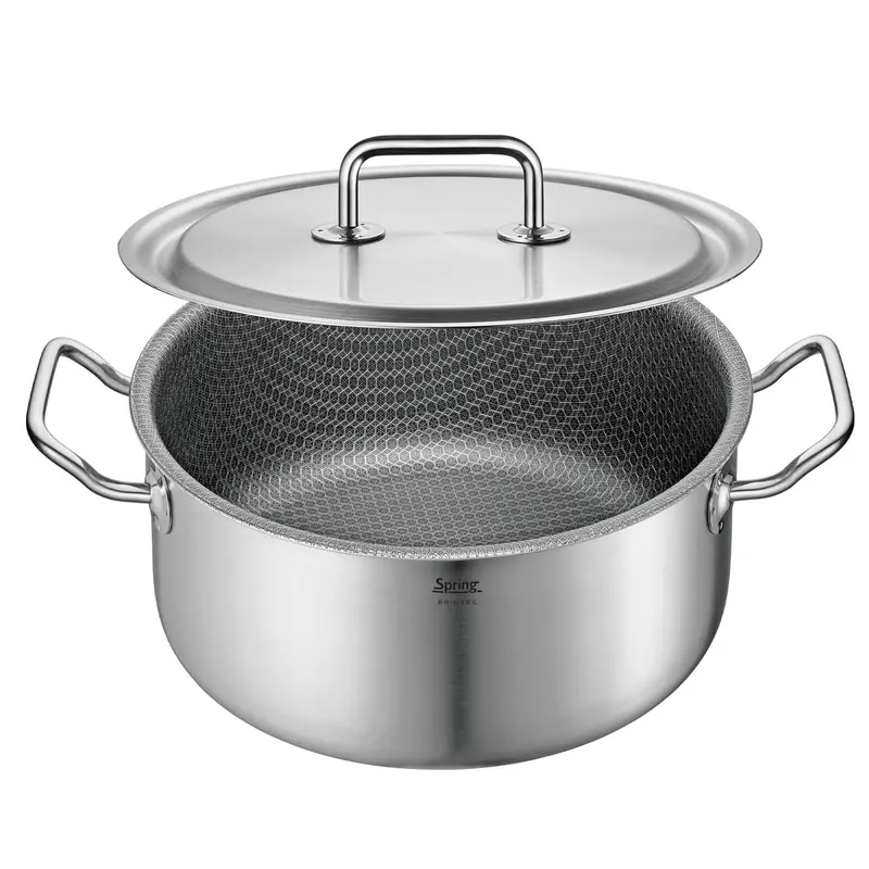 Spring Brigade Cut Resist Pure Premium Stainless Steel Stockpot – 24 Cm, 4.7 L 1