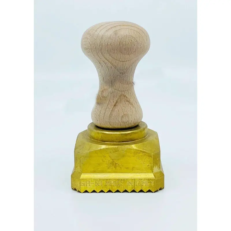 Spring-Loaded Brass Square Ravioli Stamper – 60 Mm X 60 Mm, Made In Italy 1