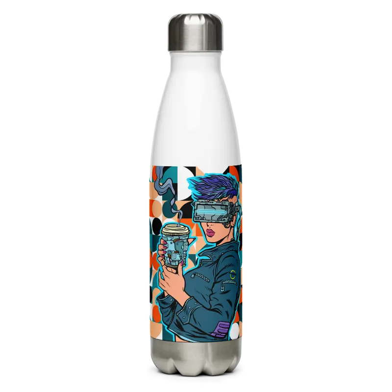 Stainless Steel Robo Girl Insulated Water Bottle 1