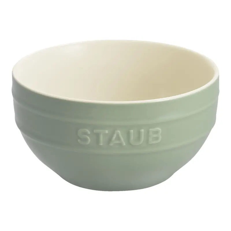 Staub 12 Cm Serving Bowl – Eucalyptus Wood Base, Enamel-Coated Ceramic 1