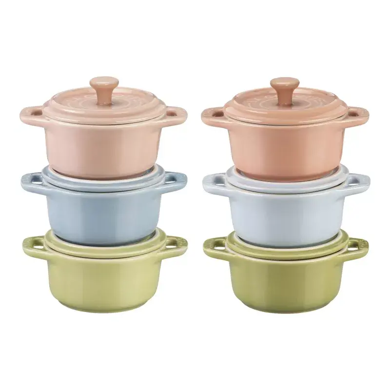 Staub Macaron Ceramic Casserole Set – 6 X 200 Ml Mini Cocottes 1