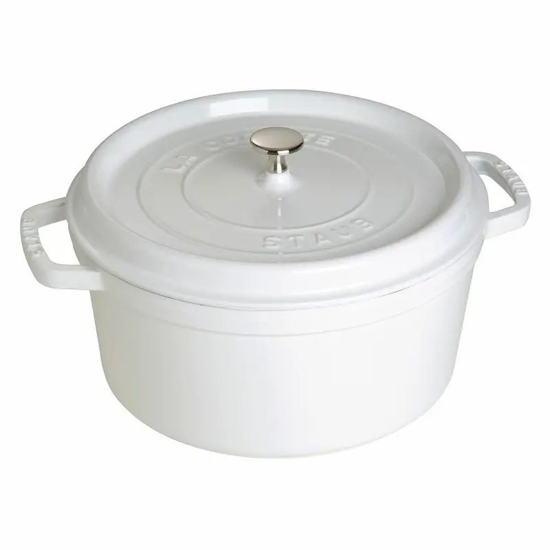 Staub Round Dutch Oven – 26 Cm, 5.2 L, White 1