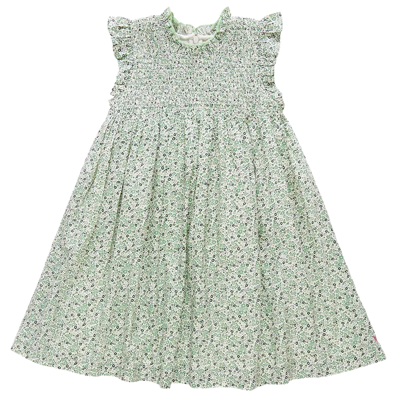 Stevie Girls' Mini Ditsy Floral Dress In Green 1