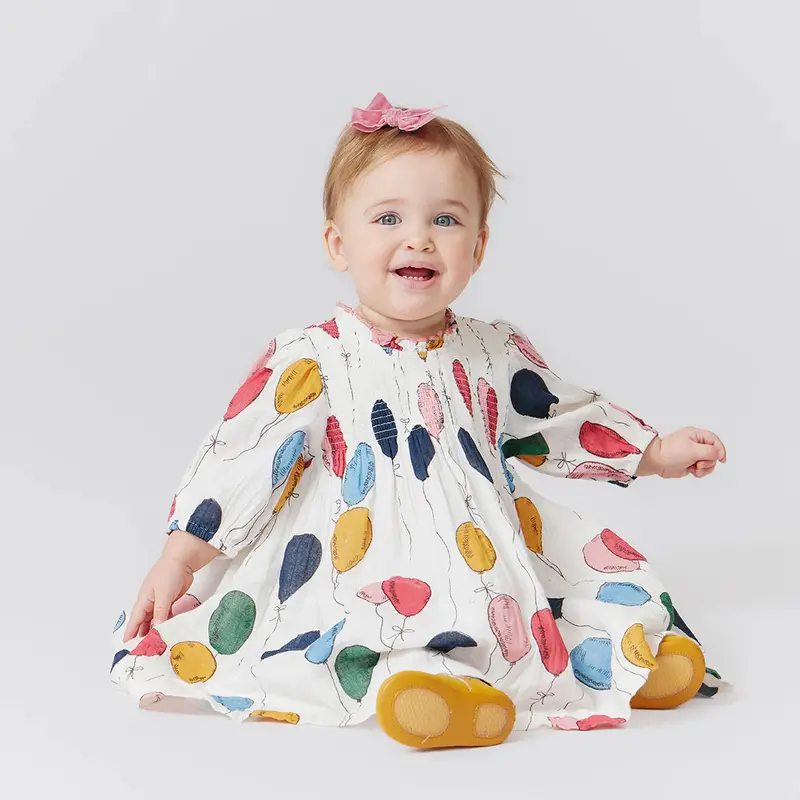 Stevie Puff Sleeve Dress Set For Baby Girls – Balloon Bunches 1