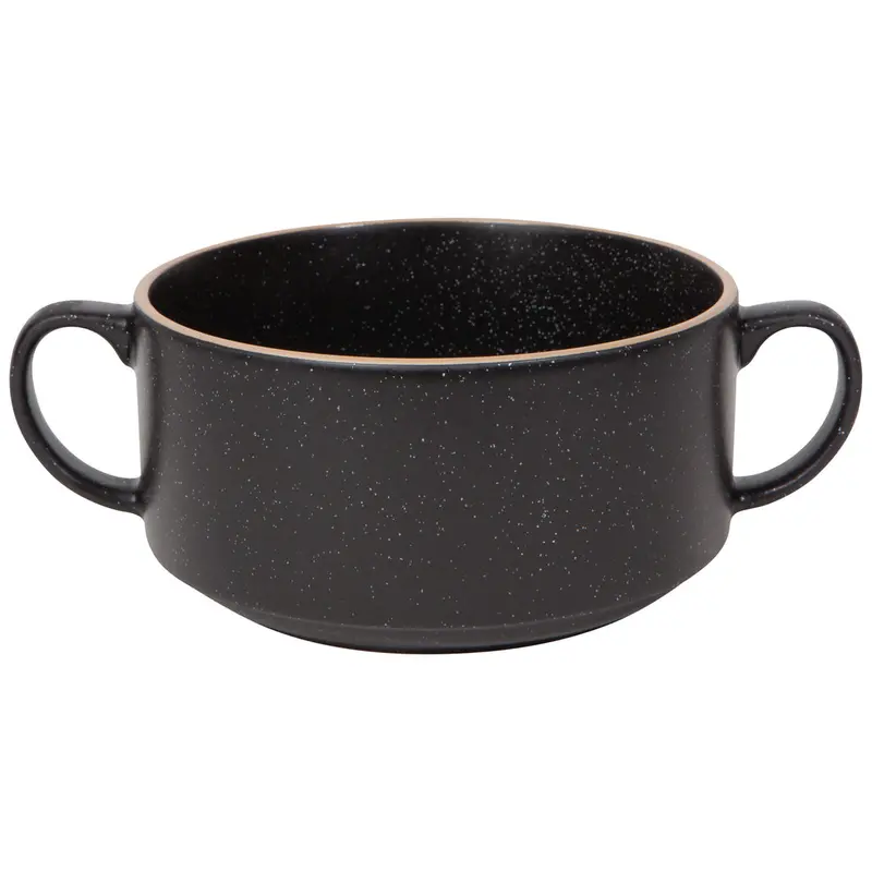 Stoneware Two-Handle Soup Serving Bowl – Oven-Safe 1