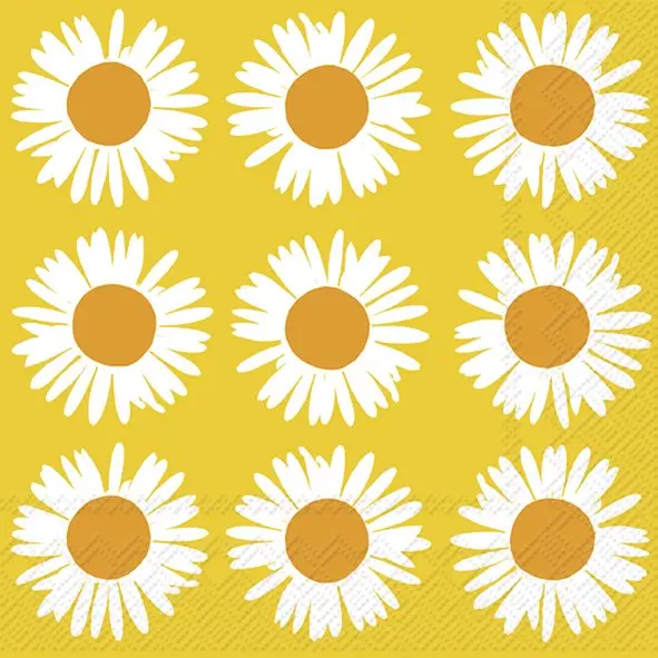 Sunflower Luncheon Napkins – 33×33 Cm, Pack Of 20 (Orange & Yellow) 1
