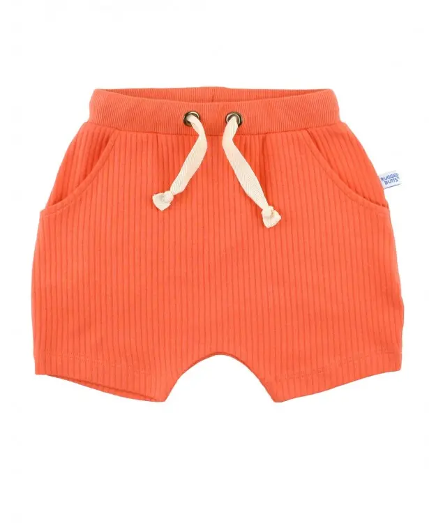 Sunset-Tone Ribbed Jogger Shorts 1