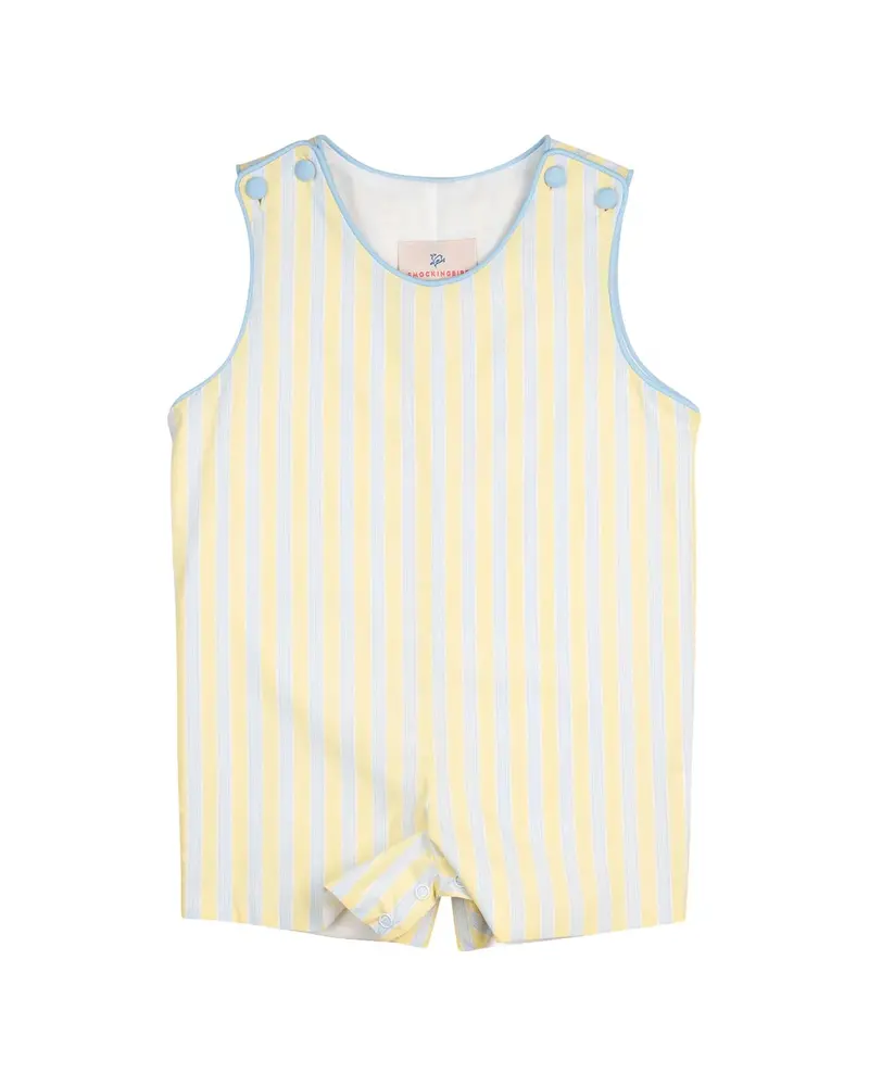 Sunshine Stripes Shortall – Classic Denim-Inspired Look 1