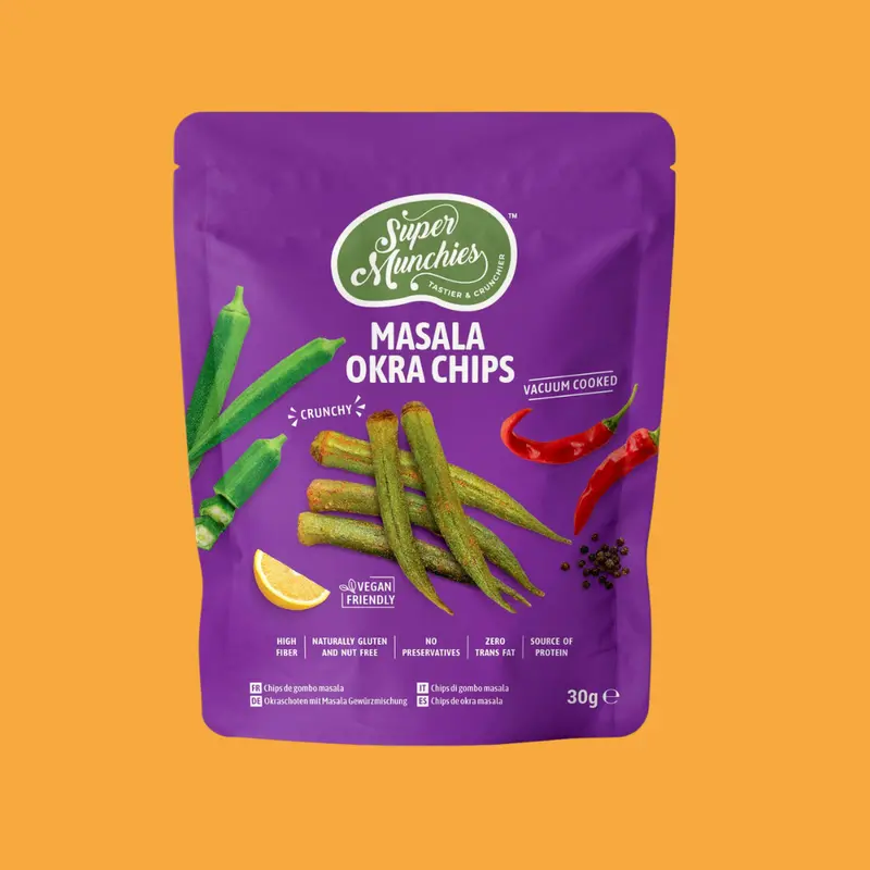 Super Munchies Masala Okra Chips – 30 G 1
