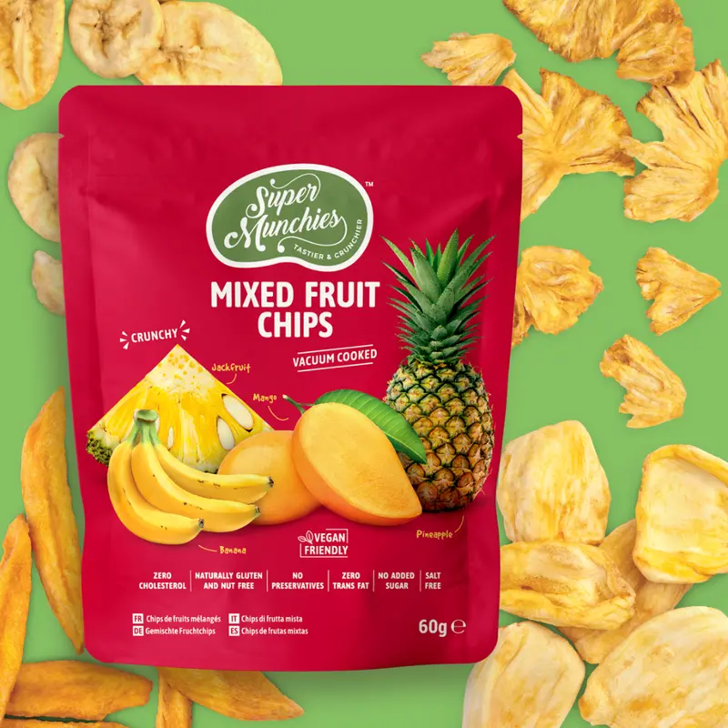 Super Munchies Mixed Fruit Chips – 60 G Snack Pack 1