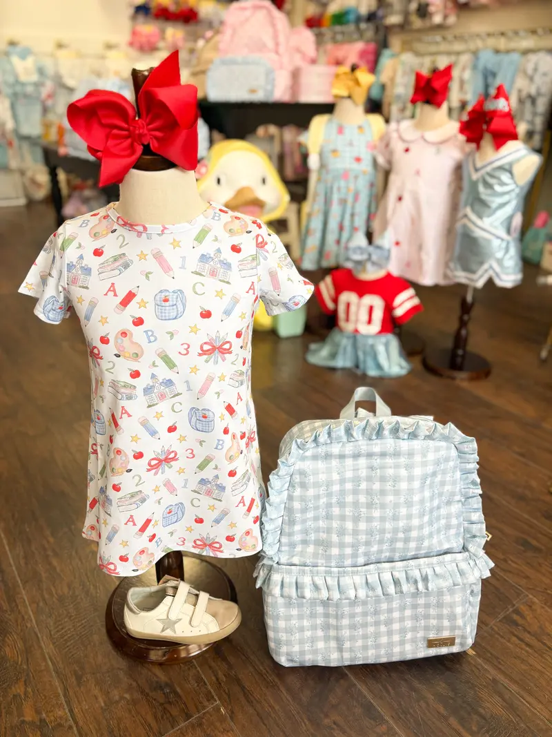 Susie Swing Dress With School Supplies Design 1