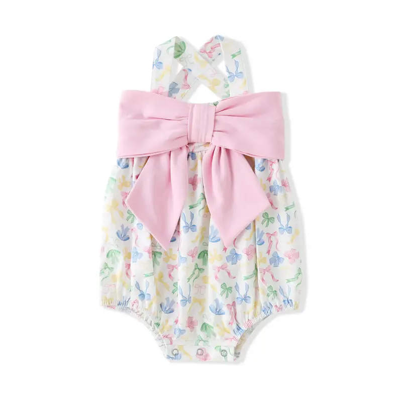 Swoon Bow-Tiful Baby Bow Accent Bubble Romper 1