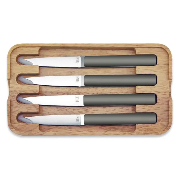 Tarrerias Bonjean Hector Steak Knife Set – 4-Piece, Taupe Handles 1