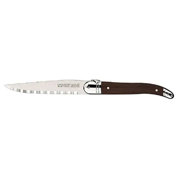 Tarrerias Bonjean Laguiole Heritage Steak Knife Set – 6-Piece, Dark Wood 1