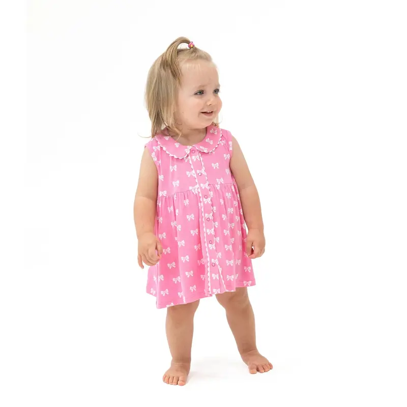 The Jill Dress: Peter Pan Collar Button-Front Style With Ric-Rac Detail 1