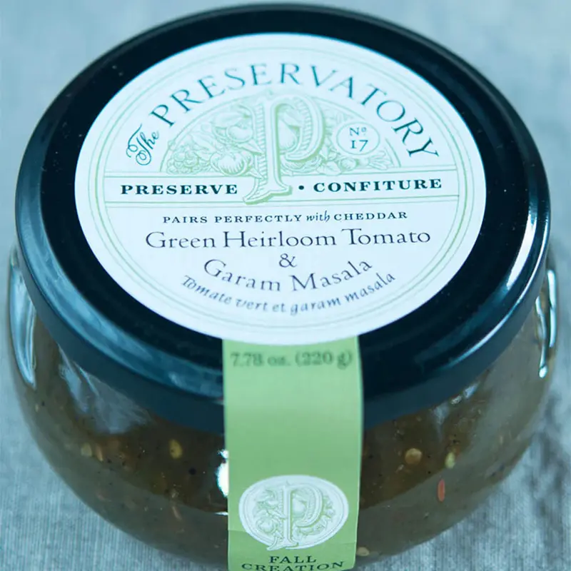 The Preservatory Green Tomato Jam With Warm Garam Masala Spice 1