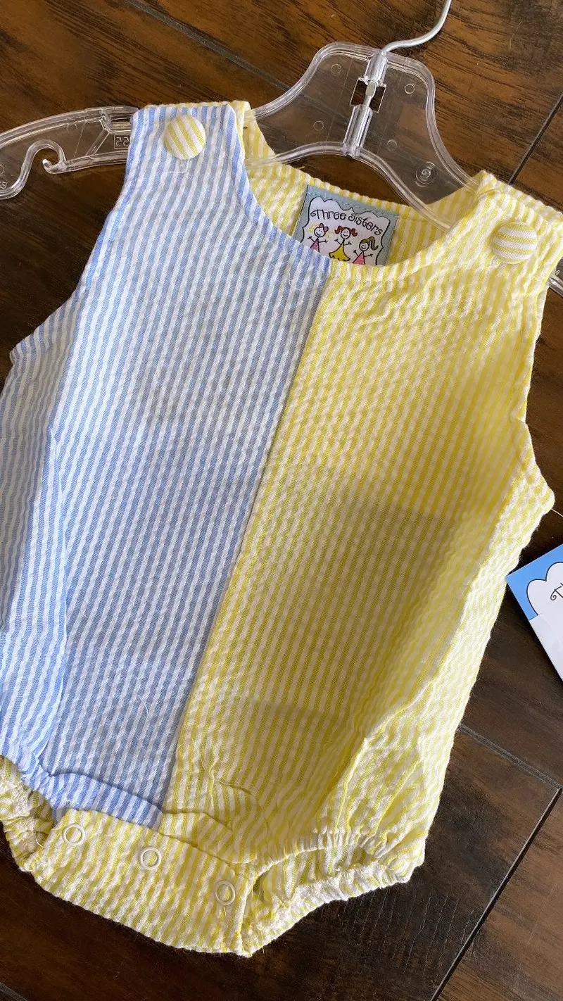 Three Sisters Colorblock Boys’ Bubble Outfit 1