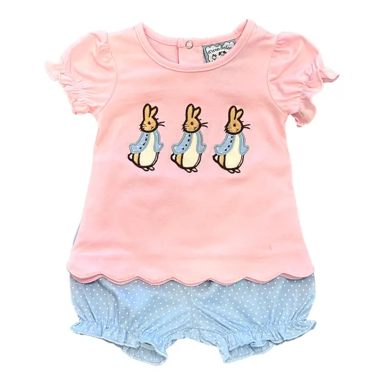 Three Sisters Peter Rabbit Bloomer Outfit For Girls 1