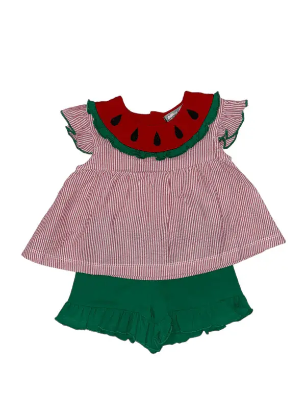 Three Sisters Watermelon Girls’ Summer Short Set 1