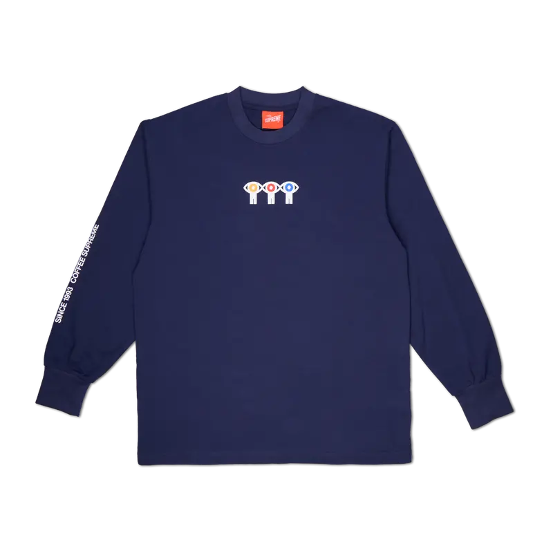 Three'S A Crowd Long-Sleeve Cotton Tee 1