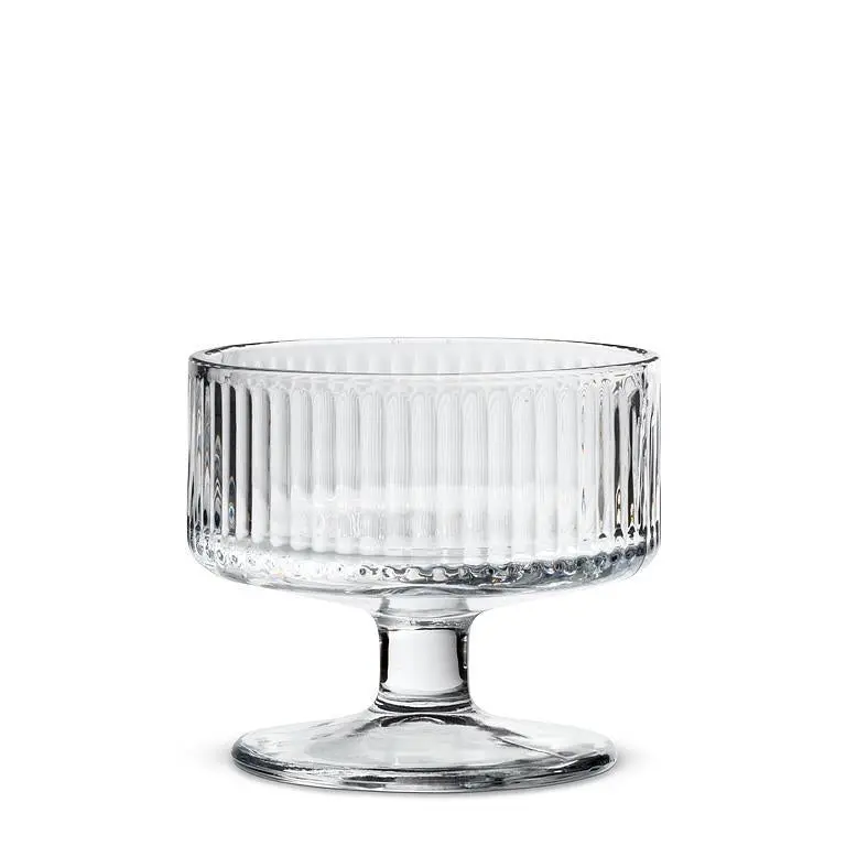 Tight Optic Pedestal Dessert Bowl – Crystal-Clarity Serving Dish 1